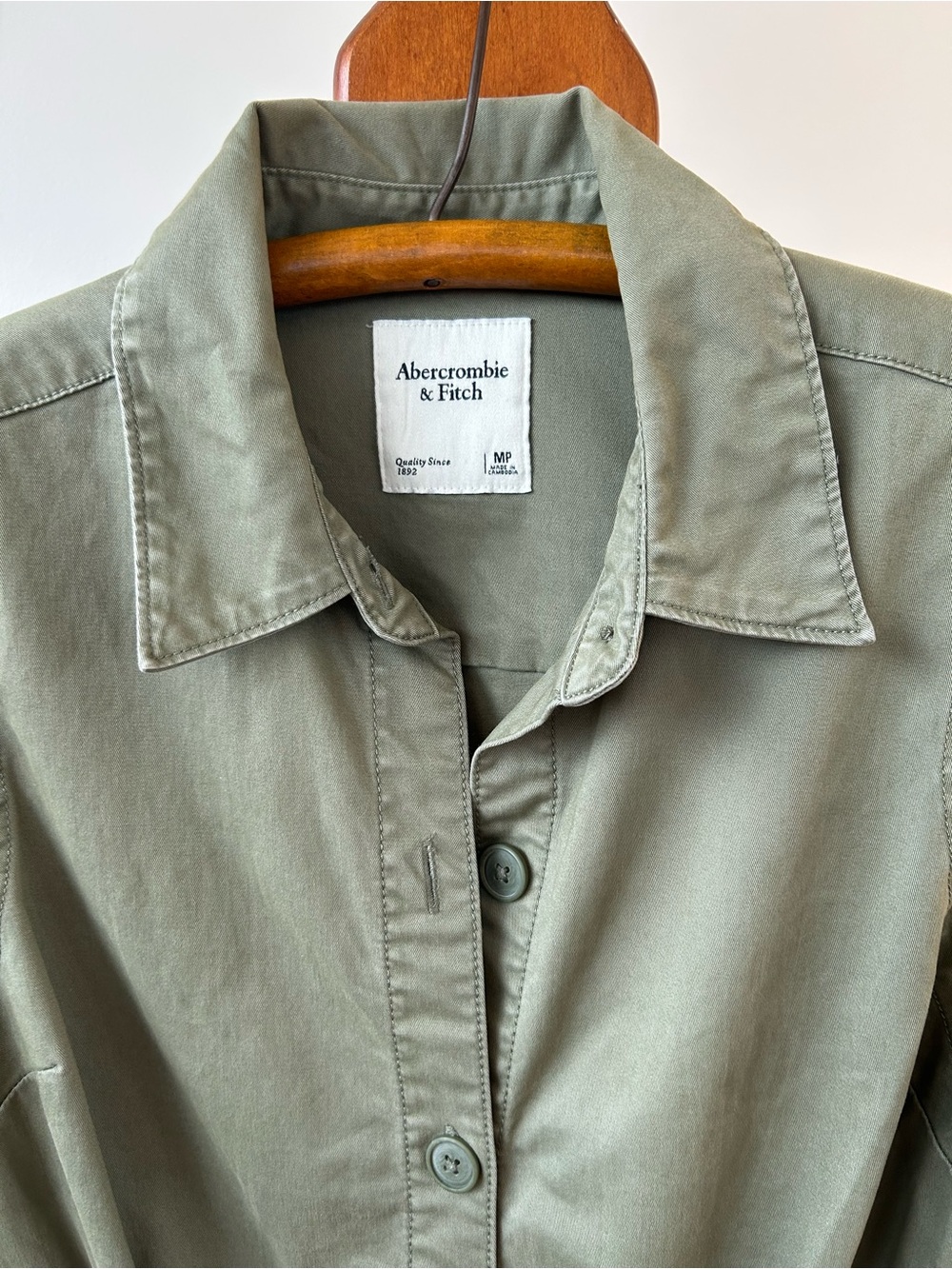 Abercrombie & Fitch Utility Romper in Olive Green Medium Petite - Picture 3 of 7
